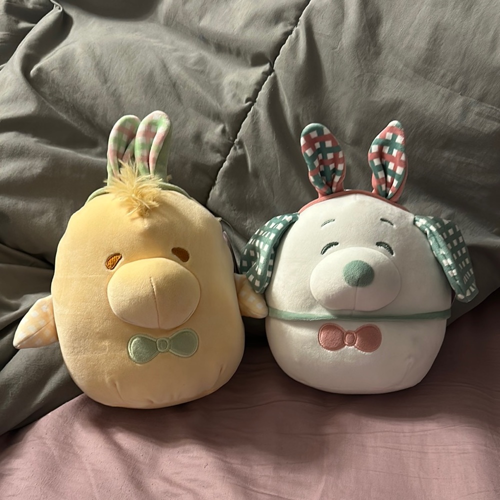 Squishmallows Easter Snoopy and Woodstock